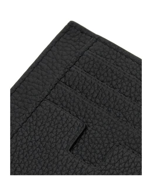 Tom Ford Black Logo Embossed Card Holder for men