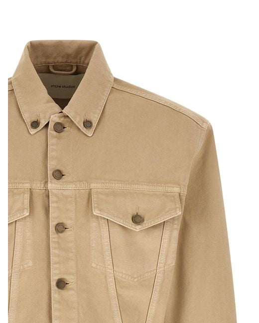 Entire studios Natural Shrunken Denim Jacket for men