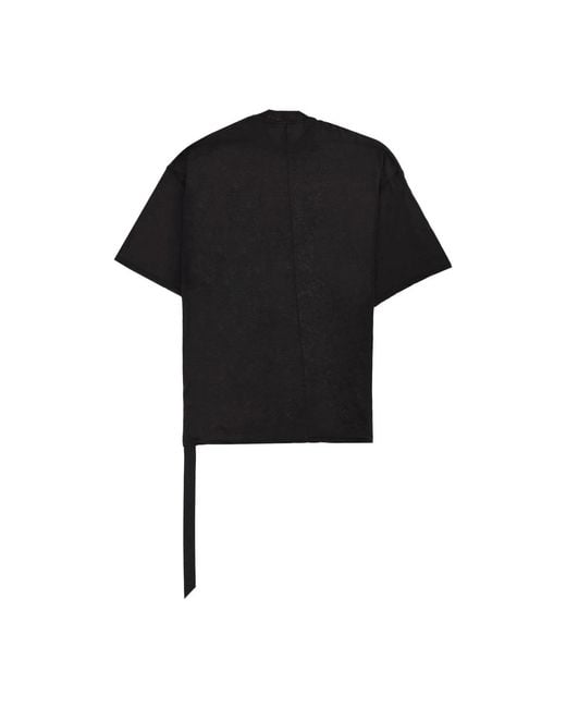Rick Owens Black Oversized Crewneck T-Shirt for men