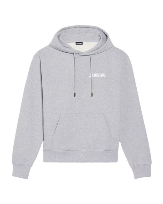 Jacquemus Gray Logo-Detail Hoodie