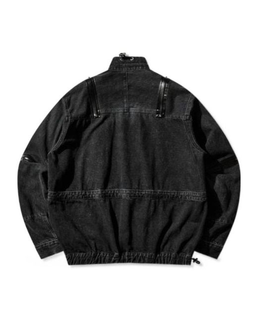 Sacai Black Distressed Wash Denim Jacket for men