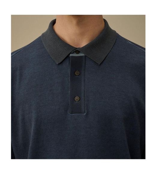 C P Company Blue Lens Pocket Half-Zip Sweater for men