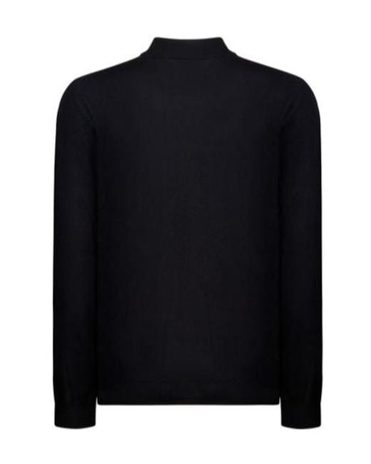 Zanone Black Mock-Neck Sweater for men