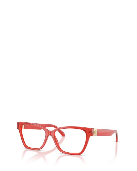 Versace Red Eyewear Cat-Eye Frame Glasses