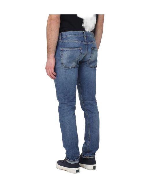 Dondup Blue Buttoned Jeans for men