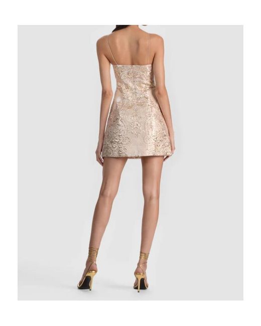 Alice + Olivia Natural Hallie Peekaboo Mini Dress
