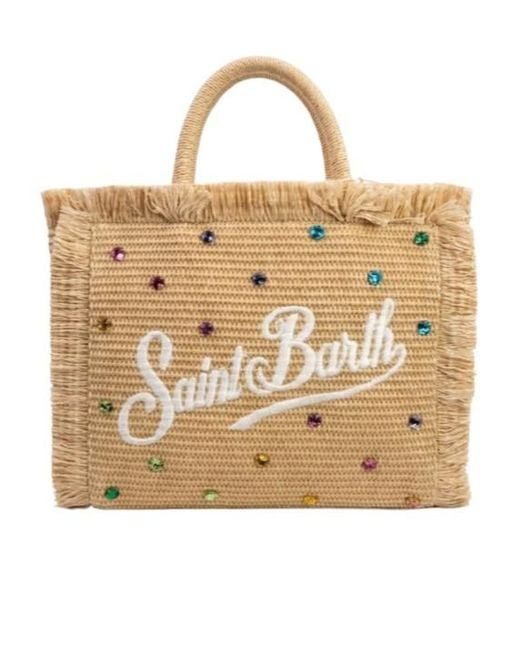 Mc2 Saint Barth Metallic Medium Colette Crystal-Embellished Tote Bag