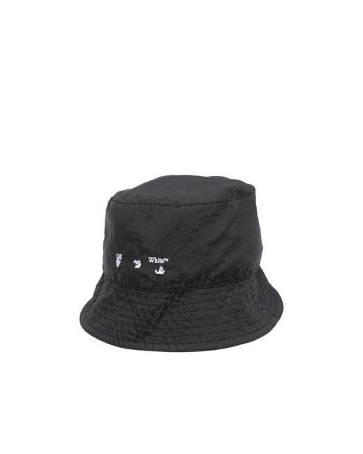 Off-White c/o Virgil Abloh Black Logo-Print Bucket Hat for men
