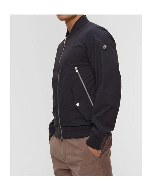 Moose Knuckles Blue Courville Zipped Bomber Jacket for men