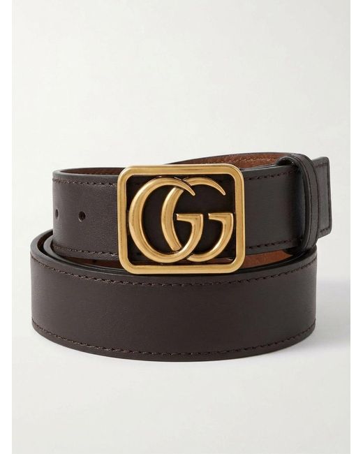 Gucci White Gg Plaque Reversible Belt for men