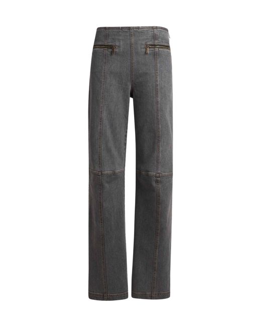 Etro Gray Pegaso Logo Jeans