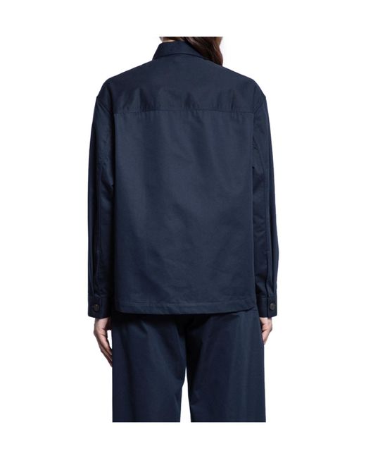 Studio Nicholson Blue Lapel Casual Jacket