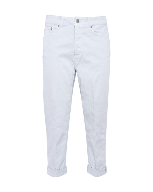 Dondup Blue Button Detailed Cropped Jeans