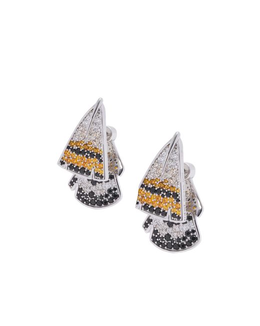 Loewe White Feather Earrings