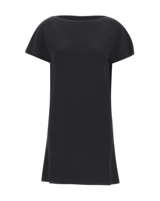 Kaos Black Day By Day Boat-Neck Knitted Dress