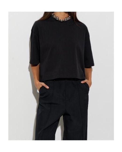 Marni Black Logo-Patch T-Shirt