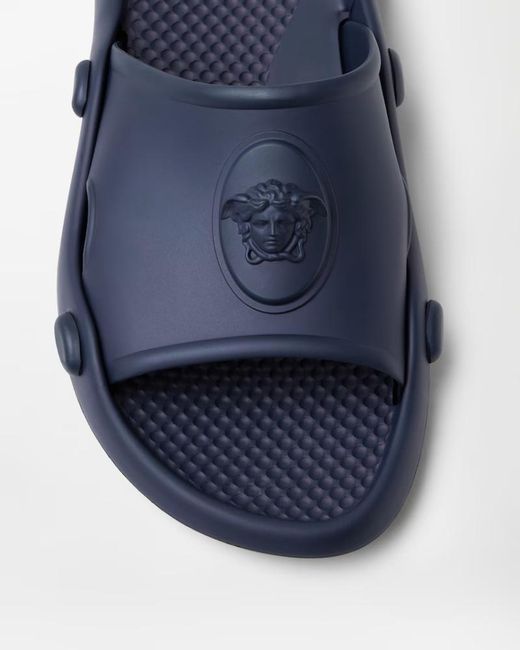 Versace Black Open-Toe Slip-On Sandals for men