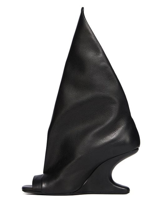 Rick Owens Black High-Heeled Sandals