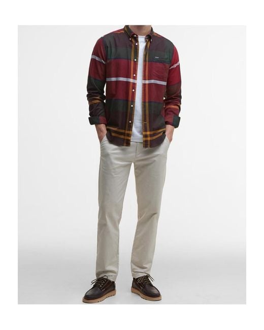Barbour Black Long Sleeve Patterned Shirt for men