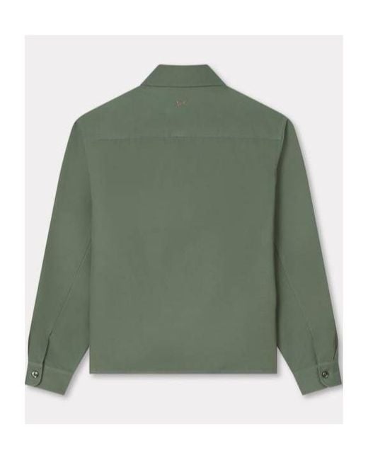 KENZO Green Long-Sleeved Overshirt for men