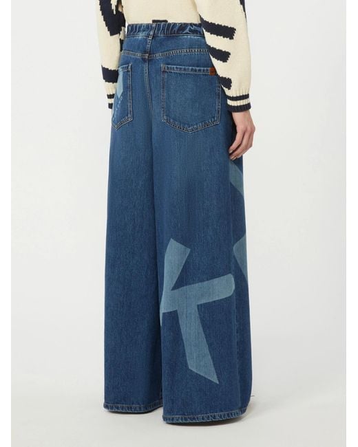 Weekend by Maxmara Blue Wkdvortice Wide Leg Jeans