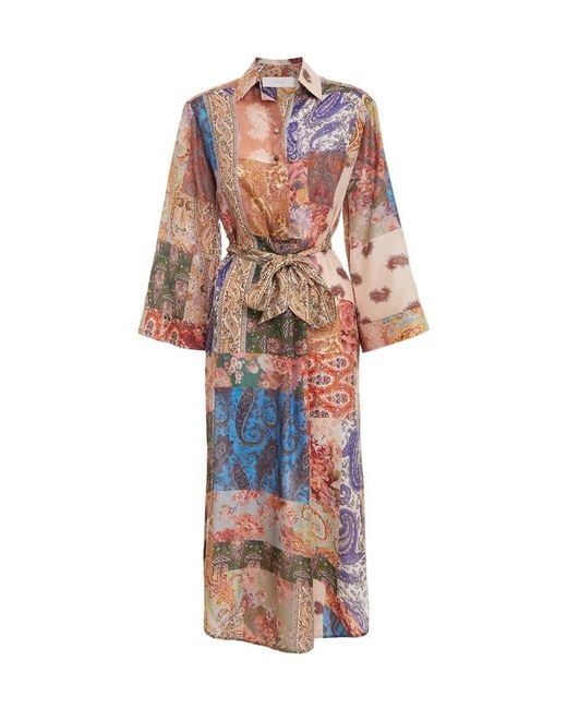 Zimmermann White Devi Midi Shirt Dress