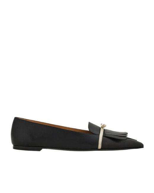 Ferragamo Black Ballet Flat With Mini Bow Detail