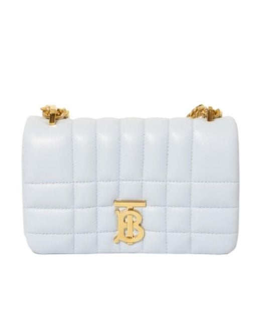 Burberry White Lola Quilted-Leather Crossbody Bag