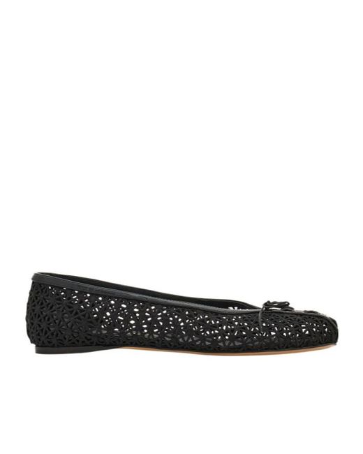 Ferragamo Black Lace Ballet Flat