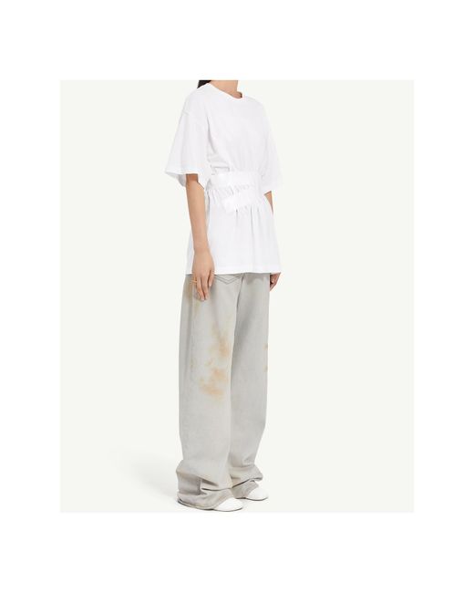 MM6 by Maison Margiela White Taped Jersey T-Shirt