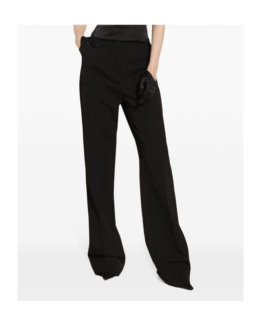 Dolce & Gabbana Black Gabardine Tuxedo Pants