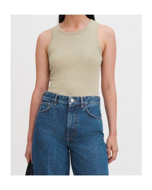 Filippa K Green Fine Rib Tank Top