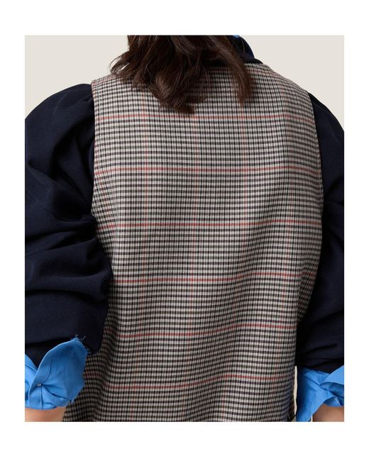 Miu Miu Gray Checked Dress