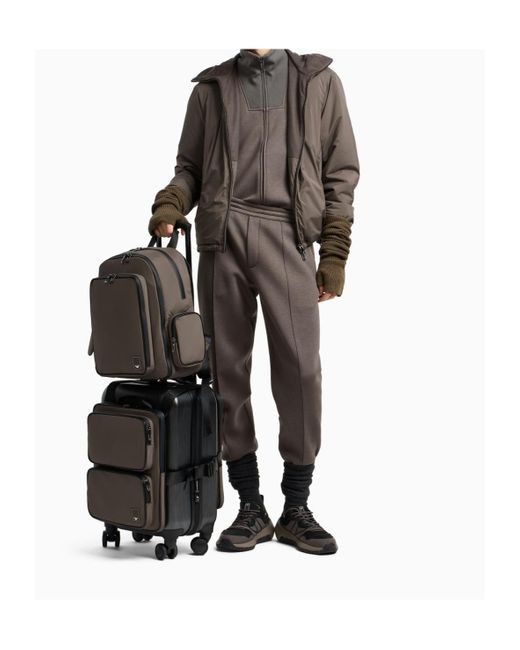 Emporio Armani Gray Cuffed Trousers for men