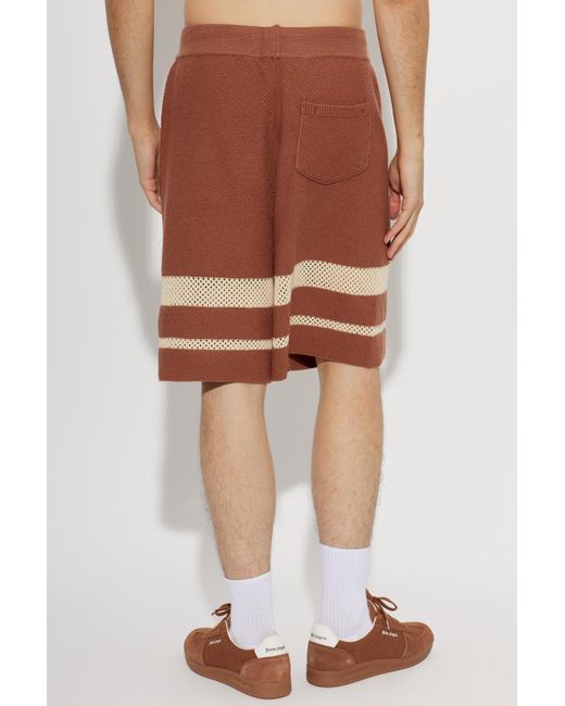 Palm Angels Brown Drawstring Shorts for men