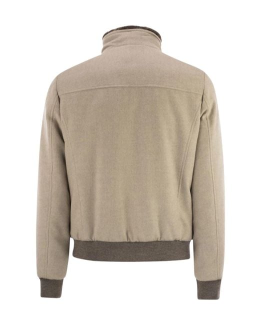 Moorer Natural Padded Bomber Jacket for men