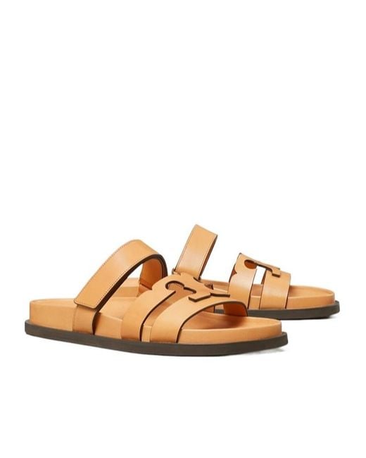 Tory Burch Brown Ines Sport Slides