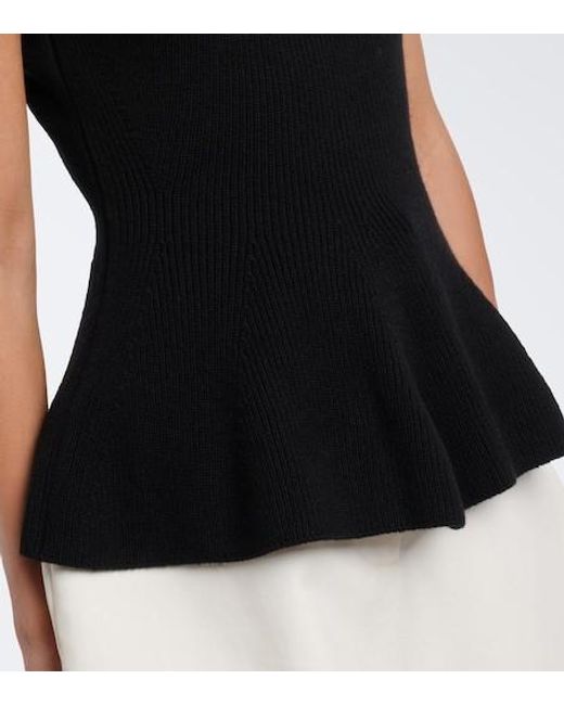 Rohe Black Wool And Cashmere Turtleneck Top