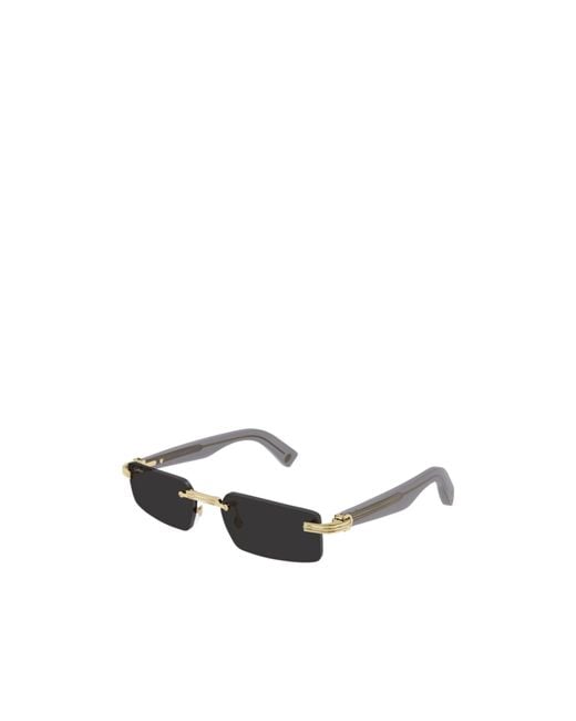 Cartier White Rectangular Frame Sunglasses for men