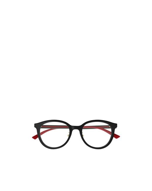 Gucci White Eyewear Oval Frame Glasses