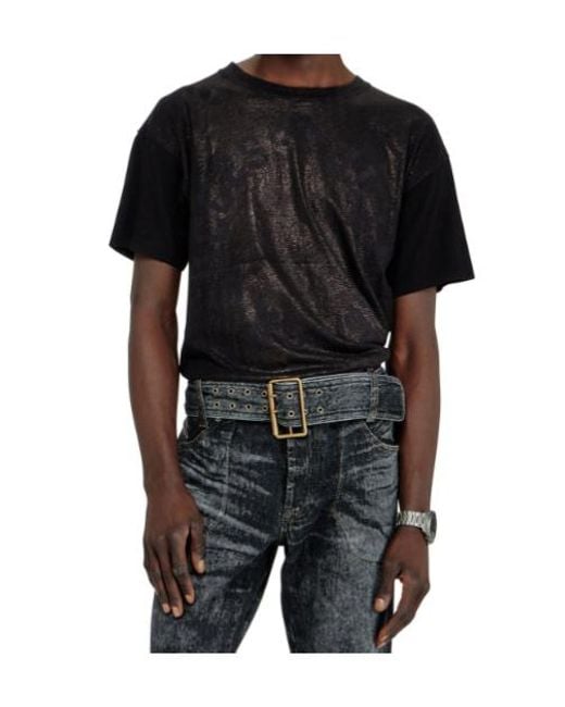 DIESEL Black T-Norm-Aa2 Foil-Print T-Shirt for men