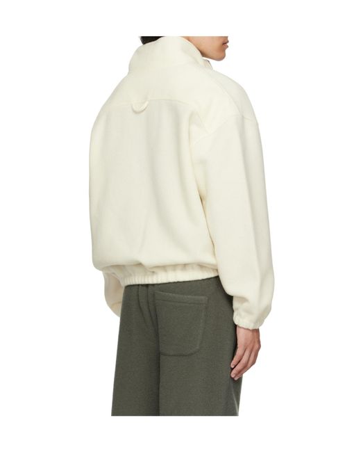Rier Natural Half-Zip Fleece Sweatshirt for men
