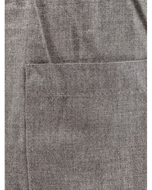 Totême  Gray Totême Drawstring Straight Leg Trousers