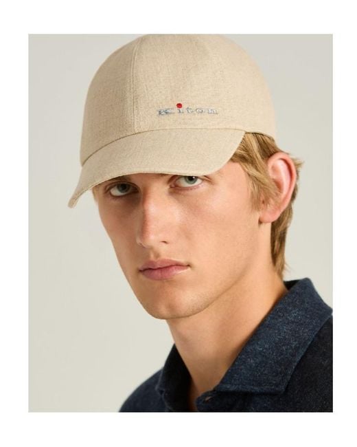 Kiton Natural Logo-Embroidered Baseball Cap for men