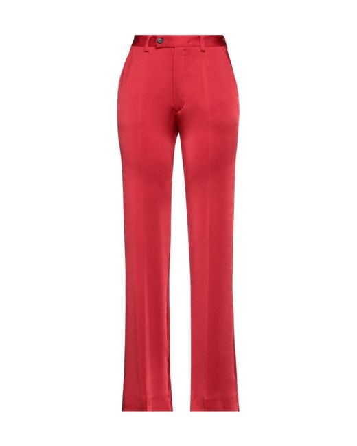 Marni Red Solid Color Casual Pants