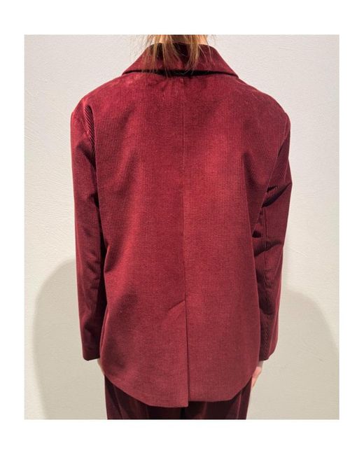 Max Mara Red 'S Smmmaranta Single-Breasted Blazer