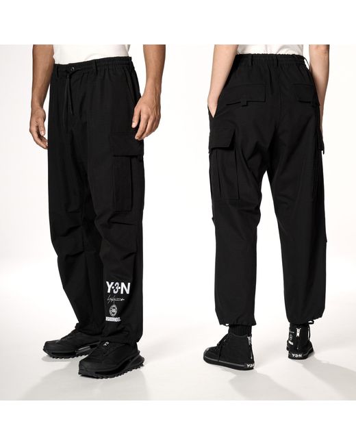 Y-3 Black Workwear Casual Pants for men