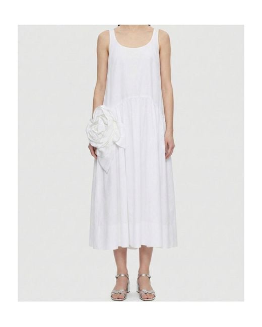 Simone Rocha White Rosette Tapered Dress