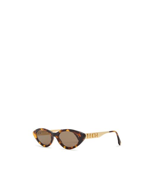 Fendi Multicolor Narrow Cat-Eye Sunglasses