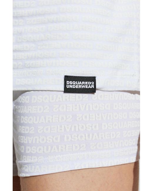 DSquared² White Short-Sleeved T-Shirt, Boxer Briefs Set for men